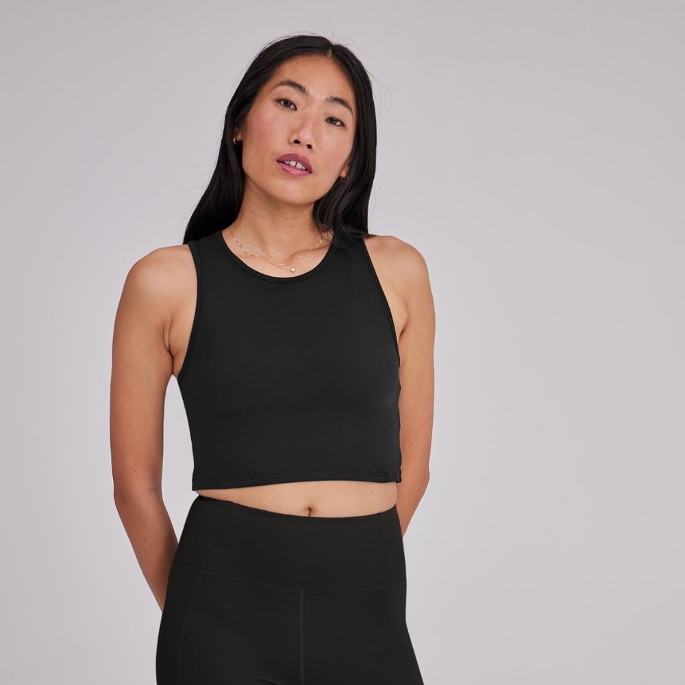 Girlfriend Collective stretch super crop black M